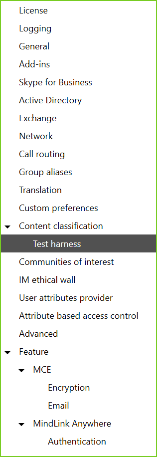 MLA Test Harness tab