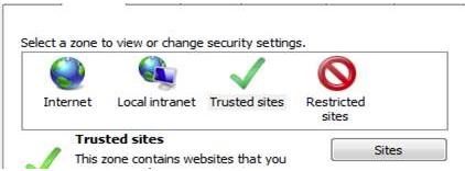 Trusted sites