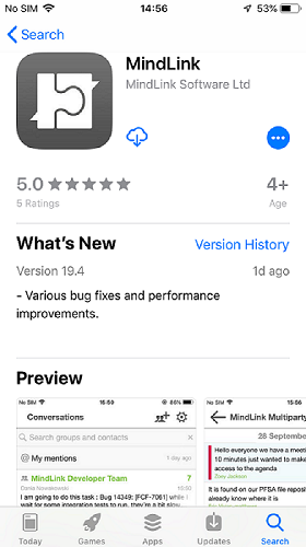 MindLink in the app store